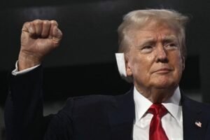 Trump é nomeado candidato republicano dos EUA com curativo na orelha, sem discurso