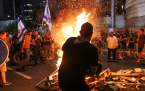 Greve em Israel por reféns causa paralisações