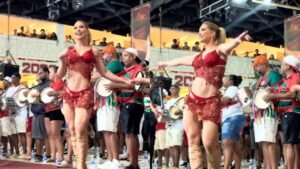 Virginia participa de 1º ensaio da Grande Rio em 2026 e público aponta evolução: ‘Melhorou muito’