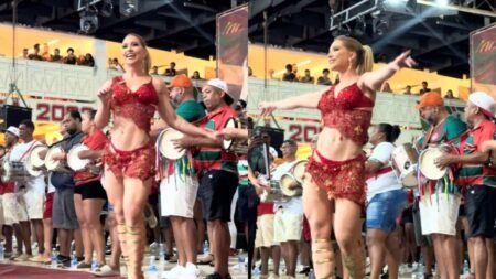 Virginia participa de 1º ensaio da Grande Rio em 2026 e público aponta evolução: ‘Melhorou muito’